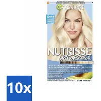 Garnier 10 x - Nutrisse Ultra BLonde D+++ - Ontkleuring - Ultra Puur Blond - Super Oplichtend - Permanente Kleur - Voordeelverpakking - 10 stuks