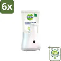 Dettol - Automatische Zeepdispenser - No-Touch Zilver met Aloe Vera - 250 ml - Voordeelverpakking - 6 stuks - Zeepdispenser - No-touch