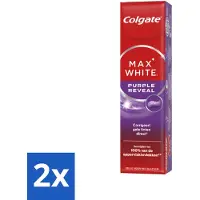 Colgate - Tandpasta - Max White - Purple Reveal - 75 ml - Voordeelverpakking - 2 stuks