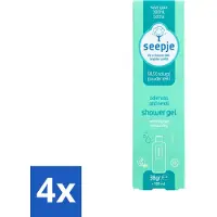 Seepje 4 x - Douchegel - Duurzaam & Handig - Eikenmos en Neroli - Navulling - 38 gr - Douchegel Navulling - Duurzame Douchegel - Biologische Douchegel - Eikenmos Douchegel - Neroli Douchegel