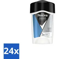 Rexona 24 x Men - Deodorant Stick - Maximum Protection Clean Scent - Anti-transpirant - 45 ml - Anti-transpirant - Deodorant - Mannen - Bescherming Tegen Zweet - Langdurige Bescherming
