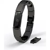 SERASAR | Premium roestvrijstalen armband voor heren [Impact] | 316L chirurgisch staal | Waterdicht | Veilige sluiting | Zwart, 23 cm | Inclusief sieradendoosje