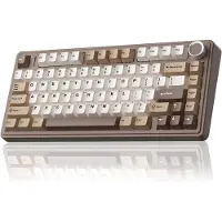 Aula F75 - Draadloze Gaming Toetsenbord - Mechanisch - Gasket - Hot Swap - QWERTY Toetsenborden - Tri mode - 80 Keys - Mokkabruin