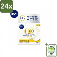 Nivea - Q10 POWER Dagcrème - Anti-Rimpel Crème - SPF 30 - Voor alle huidtypen - Met Q10 & Creatine - Collageenversterker - 50 ml - Voordeelverpakking - 24 stuks - Anti-rimpel crème - Dagcrème