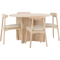 Ebuy24 Tyresö eethoek eettafel whitewash 4 stoelen whitewash.