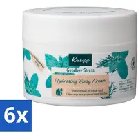 Kneipp 6 x - Body crème - Goodbye Stress - Watermunt & Rozemarijn - 200 ml - Lichaamscrème - Stressvermindering - Ontspannende Crème - Hydraterende Crème - Watermunt