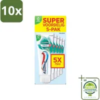Aquafresh 10 x Tandpasta Coolmint - Fris en Beschermend - Voordeelverpakking - 5 tubes - Grootverpakking - Tandpasta - Tandenpoetsen - Frisse Adem - Gaatjes Bescherming - Fluoride