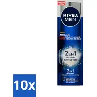 Nivea MEN - Anti-Age 2-in-1 Power - Hydraterende gezichtscrème met SPF 30 - 50 ml - Voordeelverpakking - 10 stuks