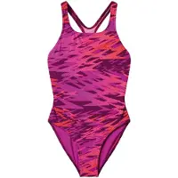 Speedo Hyperboom Splice Endurance Pro sportbadpak - roze/oranje Dames Polyester - maat 152