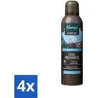 Kneipp 4 x - Douche schuim - Men Cool Freshness - Frisse geur - 200 ml - Douche Foam - Mannen - Verfrissend - Munt - Jojoba