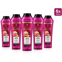 GLISS Shampoo Lang haar met vette/olieachtige haarwortels 6x250ml
