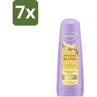 Andrélon 7 x – Conditioner – Stralend Blond – 200 ml - Blond Haar Verzorging - Verhelderende Conditioner - Glans Voor Blond Haar - Highlights Verzorging - Macadamia-olie Conditioner