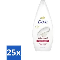 Dove 25 x Douchecrème - Silky Velvet - 720 ml - Voordeelverpakking - 25 stuks