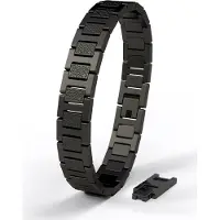 SERASAR | Premium roestvrijstalen armband voor heren [Power] | 316L chirurgisch staal | Waterdicht | Veilige sluiting | Zwart, 20 cm | Inclusief sieradendoosje