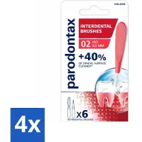 Parodontax 4 x - Ragers - Interdentale Ragers 0,5 mm - ISO Maat 2 - 6 ragers - Interdentale Reiniging - Tandplak Verwijderen - Tandenborstel Aanvulling - Tandvlees Beschermen - Tanden Reinigen