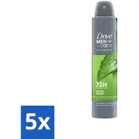 Dove 5 x Men+Care Deodorant Spray - Extra Fresh - 200 ml - Deodorant Spray - Anti-transpirant - Zweetbehandeling - Huidbescherming - Frisheid