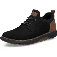 Rieker heren veterschoenen lage schoenen zakelijke schoenen leren schoenen B3360-00 Black extra breed