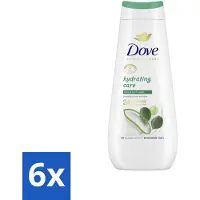 Dove 6 x Douchecrème - Hydrating Care - Aloe Vera - 400 ml - Douchegel - Hydratatie - Aloë Vera - Berkenwater -