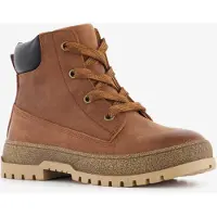 Stap leren jongens veterschoenen bruin maat 30
