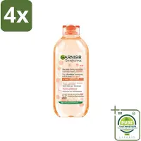 Garnier - SkinActive - Micellair Reinigingswater - Milde Peeling - Alles-in-1 - 400 ml - Voordeelverpakking - 4 stuks - Micellair water - Reinigingswater