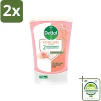 Dettol - Wasgel Navulling - Skincare - Rozenwater & Sheaboter - 250 ml - Voordeelverpakking - 2 stuks - Antibacteriële handzeep - Rozenwater