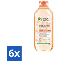 Garnier 6 x - SkinActive - Micellair Reinigingswater - Milde Peeling - Alles-in-1 - 400 ml - Micellair Water - Reinigingswater - Peeling - Gezichtsreiniger - Milde Exfoliatie
