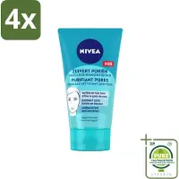 Nivea - Reinigingsscrub - Essentials Dagelijkse Scrub - Voor onzuivere huid - Met Melkzuur & Magnolia-extract - 150 ml - Voordeelverpakking - 4 stuks - Gezichtsreiniger - Onzuivere huid