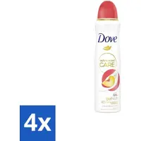 Dove 4 x Deodorant Spray - Perzik & Witte Bloesem - 150 ml - Deodorant - Anti-transpirant - Peach & White Blossom - Deodorant Spray - Verzorgende Deodorant