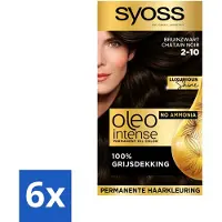 Syoss Oleo Intense - Haarverf - 2-10 - Bruinzwart - 115ml x 6