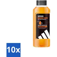Adidas 10 x – Douchegel – Active Skin & Mind Energy Kick – 400 ml - Voordeelverpakking - 10 stuks