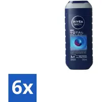 Nivea 6 x MEN - Douchegel - Total Relax - 250 ml - Douchegel - Ontspanning - Gezicht - Haar - Lichaam
