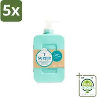 Seepje 5 x - Handzeep - Eucalyptus met Rozemarijn - 300 ml - Antiseptische Geur - Grootverpakking - Handzeep - Eucalyptus - Rozemarijn - Natuurlijke Handzeep - Antiseptische Handzeep