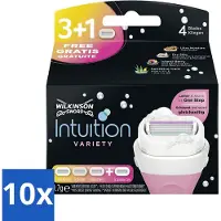 OEM 10 x - Navulmesjes - Intuition 2-in-1 Variety - Diverse Gevoelige Huidtypes - 4 mesjes - Scheermesje Vrouw - Navulmesjes - Scheerbeurt - Huidverzorging - Schuim En Scheer
