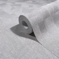 Whisper Behang - Licht Grafisch Reliëf - Structuur - Grijs - Japandi - Vliesbehang - Woonkamer Slaapkamer - 0,53 x 10,05 M –