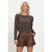 Ruby Tuesday Dames Tops & T-shirts Cibris Longsleeves Striped Tee - Bruin - Maat 40