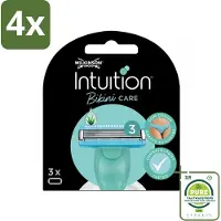 Wilkinson Intuition - Navulmesjes - Bikini Care Duo - Praktisch - 3 mesjes - Voordeelverpakking - 4 stuks - Scheermesjes - Intieme zone