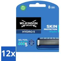 Wilkinson Sword 12 x - Navulmesjes - Hydro 5 Skin Protection - Beschermend - 8 mesjes - Scheermesjes - Hydro 5 - Huidbescherming - Scheermes - Scheerapparaat