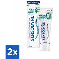 Sensodyne 2 x - Tandpasta - Repair & Protect - Extra Fresh - Gevoelige Tanden - 75 ml - Gevoelige Tanden - Tandpasta Gevoeligheid - Tanden Beschermen - Herstellende Tandpasta - NovaMin