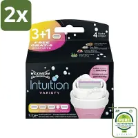 Wilkinson Sword - Navulmesjes - Intuition 2-in-1 Variety - Diverse Gevoelige Huidtypes - 4 mesjes - Voordeelverpakking - 2 stuks - Scheermesjes - Scheermes
