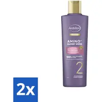 Andrélon 2 x – Conditioner – Pro Care Amino+ Glossy Shine – 250 ml - Haar Glans - Aminozuren - Zijdezacht Haar - Spiegelachtige Glans - Zachter Haar