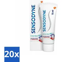 Sensodyne 20 x - Tandpasta - Gevoeligheid & Tandvlees - Extra Fresh - 75 ml - Gevoelige Tanden - Gezond Tandvlees - Tandpasta - Tandplak - Frisse Adem