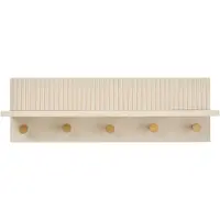 Nest of Nora Wandrek met haken 50x12x16 cm - Wandplank - Beige