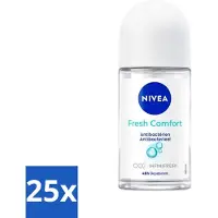 Nivea 25 x - Deodorant Roller - Frisse Comfort - Antibacterieel - 50 ml - Deodorant Roller - Frisheid - Geur - Anti-geur - Huidverzorging