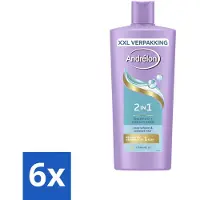 Andrélon 6 x – Shampoo 2-in-1 – Iedere Dag – 685 ml - Haar Verzorging - Shampoo En Conditioner - Vitamine B5 - Haartype - Haarkleur