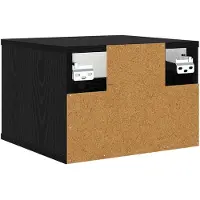 vidaXL Wandkastje voor Bed HEESCH Zwart eiken 36 x 33 x 25 cm