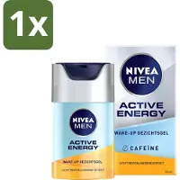 Nivea 1 x MEN - Active Energy - Wake-up Gezichtsgel met Cafeïne - 50 ml - Cafeïne - Energie - Gezichtsgel - Huidverfrissing - Droge Huid