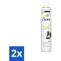 Dove 2 x Deodorant Spray - Invisible Dry - 200 ml - Deodorant - Antitranspirant - Onzichtbare Bescherming - 72 Uur Bescherming - Deodorant Spray