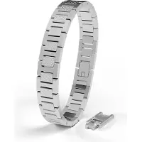SERASAR | Premium roestvrijstalen armband voor heren [Power] | 316L chirurgisch staal | Waterdicht | Veilige sluiting | Zilverkleurig, 23 cm | Inclusief sieradendoosje