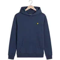 Lyle & Scott hoodie - blauw Sweater Jongens Katoen Capuchon Effen - maat 140
