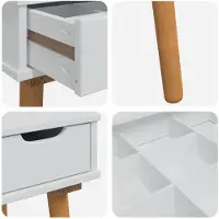 vidaXL Make-up tafel set FAUSKE, 3 stuks, wit, 76 x 50 x 143 cm